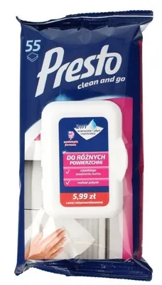 Obrázek produktu pro Presto, utěrky na různé povrchy, 55 kusů