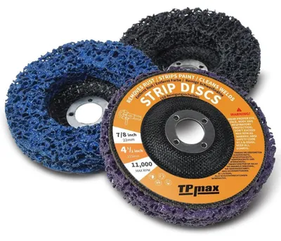 Produktbild von Streifenscheiben 115 mm Rostentferner Farbe Oxidation 3 Stück lila/blau/schwarz