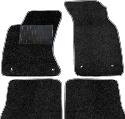 Immagine prodotto di moto-MOLTICO Tappetini Auto Velours Tappetini Auto Neri Set 4 pezzi adatto per Audi 80 Cabrio 1988-1994 (Grigio - cuciture decorative)