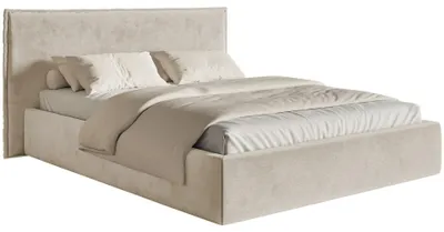 Obrázok produktu pre Selsey Softie - Čalúnená posteľ 160×200 s lamelovým roštom, velúr, béžová