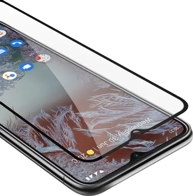 Produktbild von Cadorabo Panzerfolie für Nokia G10 / G20 Schutzfolie in Schwarz Vollbild Folie Tempered Display Schutzglas