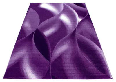 Image de Ayyildiz | Tapis moderne - 280 cm x 370 cm - Violet - Design géométrique - Antistatique et doux