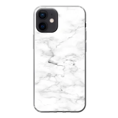 Produktbild von MuchoWow® Handyhülle Schutzhülle Hülle für iPhone 12 Marmor - Weiß - Grau Silikon Softcase Handy Hülle - Schutzhülle