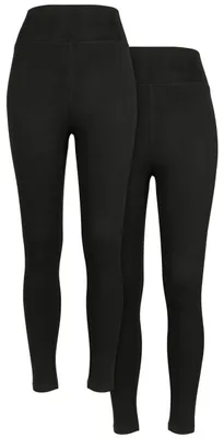 Immagine prodotto di Urban Classics - Leggings a vita alta da donna in jersey 2 pezzi nero+nero - S