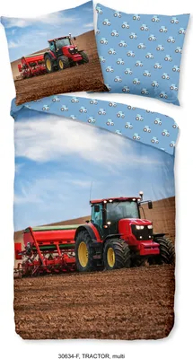 Produktbild von Good Morning Kinder Bettwäsche Traktor - 135x200 cm - Flanell/ Biber