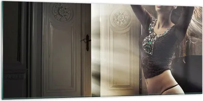 Produktbild von Bilder auf glas - Schönheit Club Kosmetik Disco - 120x50cm - Glasbilder - Wandbilder - Kunstdruck - zum Aufhängen bereit - Wanddekoration aus Glas - Glas Bilder - Wandbild auf Glas - GAB120x50-2141