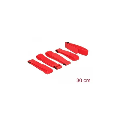 Imagen del producto de Delock 18705 DELOCK Kabelbinder Klettverschluss 300mm 5Stk m. Schl. rot