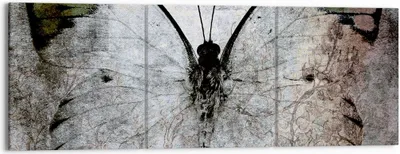 Produktbild von Bild auf Leinwand - Leinwandbild - Schmetterling Abstraktion - 150x50cm - Wand Bild - Wanddeko - Leinwanddruck - Bilder - Kunstdruck - Wanddekoration - Leinwand bilder - Wandkunst - CA150x50-3679