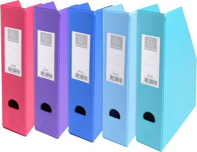 Obrázek produktu pro Pevná složka z PVC 2mm hřbet 70mm s nalepeným držákem štítků a otvorem pro uchopení Různé pastelové barvy
