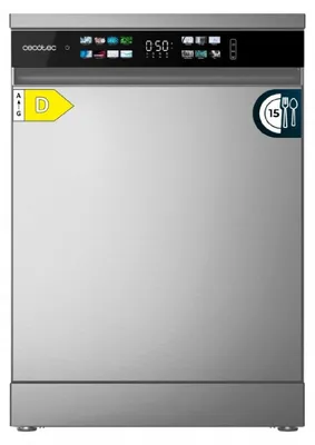 Produktbild von Cecotec Bolero Aguazero 6210 Inox D, Freistehend, Standardgröße (60 cm), Edelstahl, Berührung, Schublade, 15 Maßgedecke