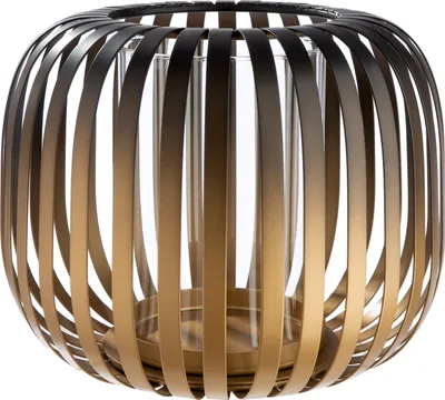 Produktbild von Gilde Windlicht, "Dogma", Metall, goldfarben, VE 2, H. 17 cm, D. 21 cm