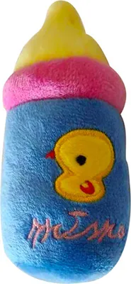 Produktbild von Hundeplüschspielzeugmilch Flaschenbissbeständiges Langeweile Langeweile weiche Haustier Quietsch für Innenblau