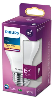 Obrázek produktu pro Philips 8718699762438, 1,5 W, 15 W, E27, 150 lm, 15000 h, Teplá bílá