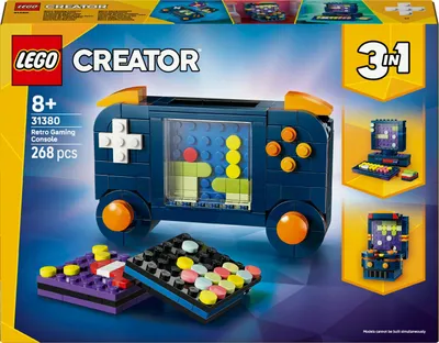 Productafbeelding van LEGO Creator 3-in-1 set: Retro spelconsole - kinderspeelgoed en bouwset - modelbouw met 3 bouwopties: console, computer of speelautomaat - creatief cadeau voor meisjes en jongens vanaf 8 jaar - 31380
