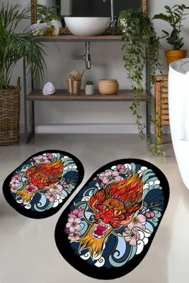 Produktbild von Mijolnir, Lakingo, Badematten-Set (2 Stück), Mehrfarbig, 100% POLYESTER, 50 x 60 cm