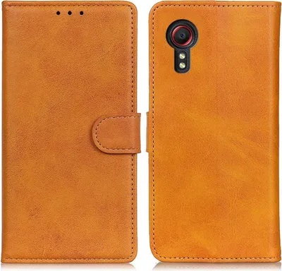 Produktbild von Samsung Galaxy Xcover 7 Hülle - Coverup Luxus Klapphülle - Braun