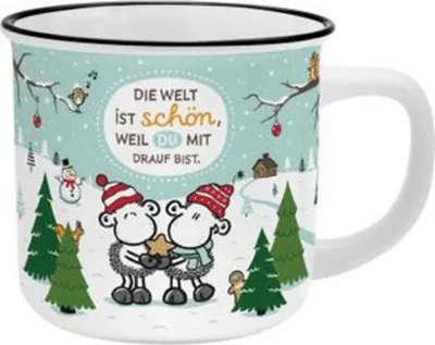 Produktbild von XL-Becher \Die Welt ist schön, weil du mit drauf bist\""