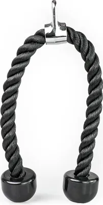 Produktbild von Trizepsseil, Trizeps Griff 68 cm, Trainingsseil, Bizeps Trainingsgerät für Kraftsport, Bodybuilding Schwarz
