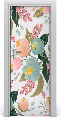 Produktbild von Tulup Türaufkleber 75x205 cm Dekorative Aufkleber Selbstklebend Wasserdichte Tapete Abnehmbar Schlafzimmer Wohnzimmer Wohnkultur - Frühlingsblumen