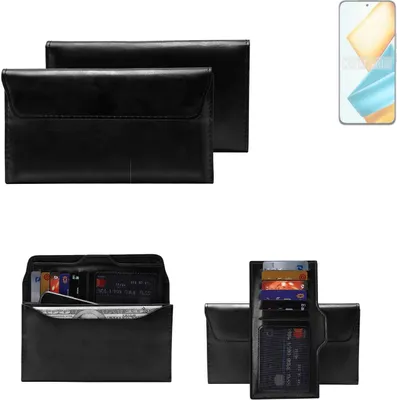 Produktbild von K-S-Trade Handy Hülle kompatibel mit Honor 90 GT Schutz Hülle Tasche Schutz Case Handytasche Kunstleder schwarz, 1x