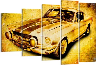 Produktbild von Bild auf Leinwand - Leinwandbild - Auto klassisch Geschwindigkeit Sammler - 150x100cm - Wand Bild - Wanddeko - Leinwanddruck - Bilder - Kunstdruck - Leinwand bilder - Wandkunst - EG150x100-0528