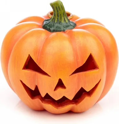 Produktbild von Grinsender Halloween Kürbis als Backflow Räucherkegelhalter 10,5 cm
