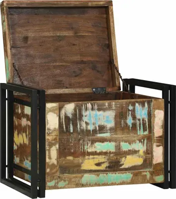 Obrázek produktu pro vidaXL Úložný box hnědý a černý 60 x 40 x 41 cm regenerované dřevo