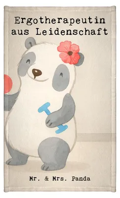 Produktbild von Mr. & Mrs. Panda Handtuch Ergotherapeutin Leidenschaft Design - Weiß - Geschenk, Gästehandtuch 30x50, Lustig, Ausbildung, Gäste-WC, Spruch, badezimmer, Witzig, Klein