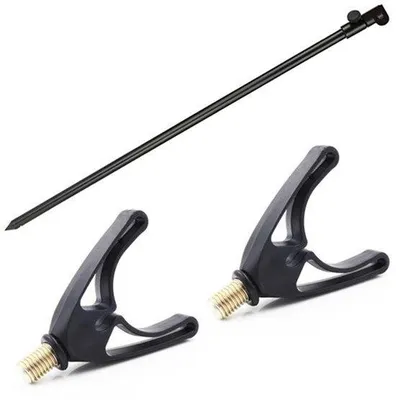 Produktbild von Set mit 3 Fischhakenhaltern, 30-50 cm Teleskopstangenhalter Angeln + 2 Rod Pod, Fischhakenhalter Boden, Fischhakenzubehör Griffhalter Für Forellen- und Karpfenfischen