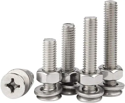 Produktbild von Rostfreier Kreuzschlitzschraubensatz mit selbstschneidender Spitze, 5-Loch, M6*20mm, 10 Stück, Edelstahl