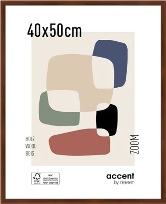 Produktbild von accent by nielsen Holz Bilderrahmen Zoom, 40x50 cm, Walnuss