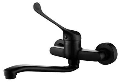 Produktbild von Aquanello Medic Küchen-Wandarmatur mit langem Hebel, schwarz BL-1005-MD