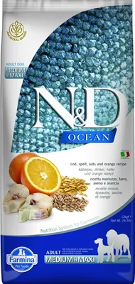 Obrázok produktu pre Farmina Pet Food N&D Ocean canine, Dospelý, Biela ryba, 12 kg