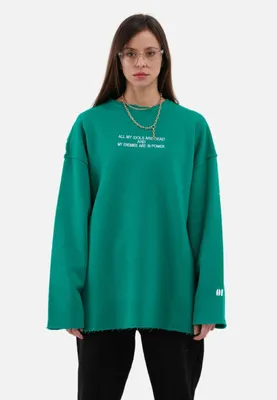 Produktbild von Oversize Sweatshirt Uni L Grün