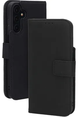 Produktbild von Mobiparts Wallet Handyhülle für Samsung Galaxy A15 Hülle Echtes Leder Klapphülle Geldbörse - Schwarz