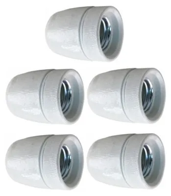 Productafbeelding van Lamphouder porselein - 3/8 - E27 - Wit - Per 5 stuks