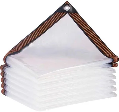 Productafbeelding van Transparante Waterdichte PVC Zeil 2 x 6 m - UV Bestendig en Scheurbestendig