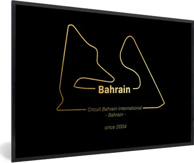 Produktbild von MuchoWow® Gerahmtes Poster Bahrain - Formel 1 - Rennstrecke 90x60 cm - Poster mit Schwarzem Bilderrahmen Wandposter Rahmen Foto Bilder - Fotorahmen - Foto-Plakat