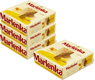 Immagine prodotto di MARLENKA® Confezione vantaggio 3+1 Torta al miele al limone - Torta al miele, crostata, dolce (4 x 800 g)