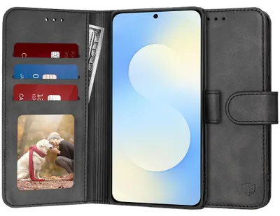 Produktbild von Techsuit – Diary Book Klapphülle für Samsung Galaxy S25 FE – schwarz