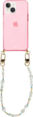 Produktbild von Beachy Vibes Cord Hülle Pink - Short Cord  - Kompatibel mit iPhone 14