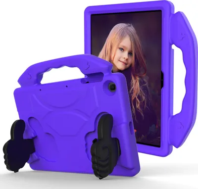 Produktbild von Kinder Schutzhülle für Huawei MatePad SE 10,1"/T10s 10,1"/T10 9,7"/Honor Pad X8/Pad X8 Lite, Leicht EVA-Schaum mit Griff Ständer Hülle Lila