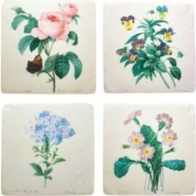 Immagine prodotto di Sottobicchieri con fiori vintage (set di 4) - Sass & Belle
