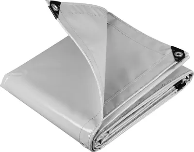 Produktbild von WOLTU PVC Abdeckplane LKW Plane Industrie Gewebeplane wasserdicht Schutzplane 500 g/m² Bootsplane Poolplane Hellgrau 3x5 m