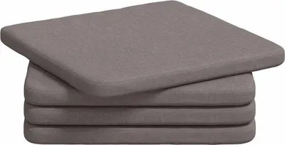Produktbild von vidaXL Sitzkissen 4 pcs Taupe 40 x 40 x 3 cm Stoff