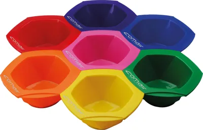 Produktbild von Comair Färbeschalenset Rainbow 7teilig, bunt, Stecksystem, Antirutsch