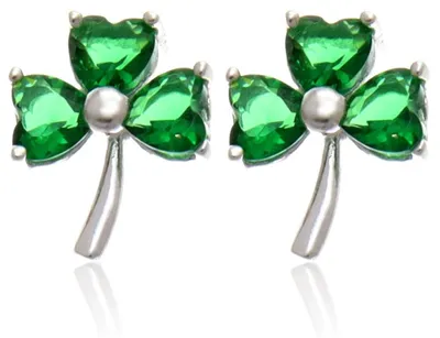 Immagine prodotto di Orecchini a forma di trifoglio in argento sterling