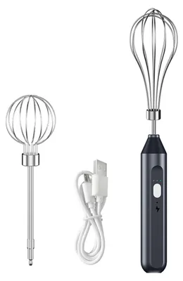Produktbild von Elektrischer Hand-Schneebesen-Mixer, 3-Gang-Steuerung, wiederaufladbarer kabelloser Handmixer, tragbarer Mini-Schneebesen zum Kochen