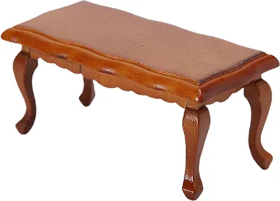 Produktbild von 1:12 Puppenhaus teatable feine Details realistische dekorative Feste Farbe Holz Miniatur Couchtisch Möbelmodell für Geschenk-Hellbraun