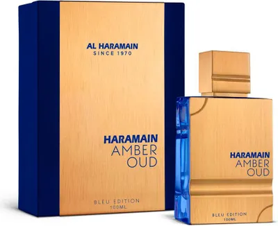 Zdjęcie produktu dla Al Haramain Amber Oud Bleu Edition 100ml, Unisex, 100 ml, Grejpfrut, Cytryna, Mięta pieprzowa, Różowy pieprz, Imbir, Jaśmin, Wetiwer, Drzewo cedrowe, Kadzidło, Paczula, Drzewo sandałowe, Spray
